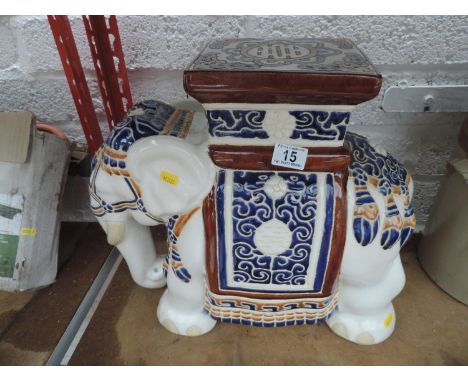 Ceramic Elephant Seat 