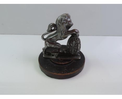 Mounted Cast Lion - Justice and Strength Trademarked - From Herbert Scales 