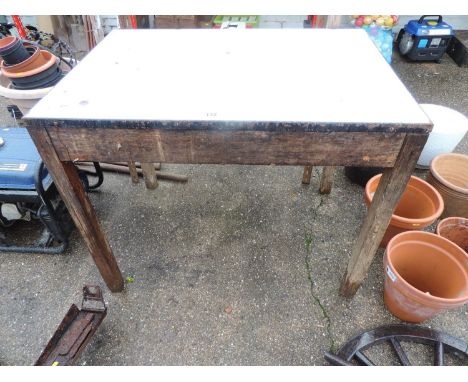 Table with Enamel Top 