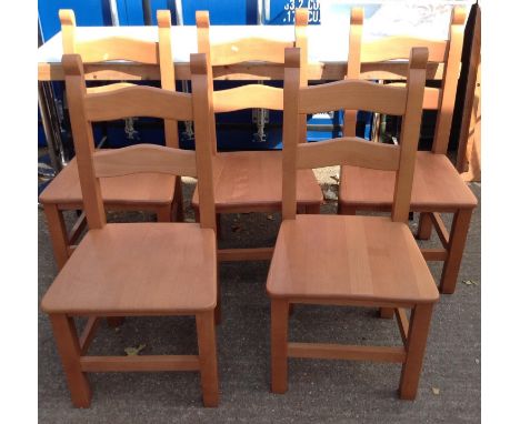 Set of 6x Ladder Back Chairs 
