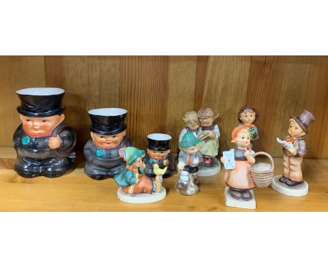 A group of Goebel figures and character jugs