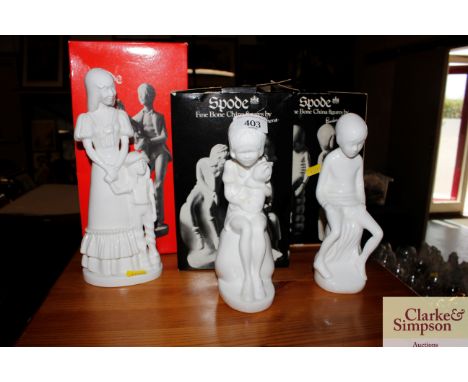 Three boxed Spode figures by Pauling Shone