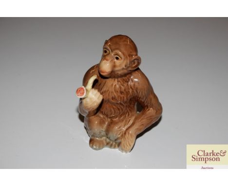 A Beswick chimp with pipe 