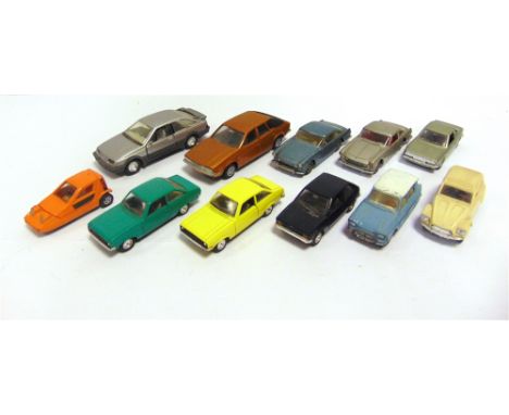 ELEVEN DIECAST &amp; OTHER MODEL VEHICLES  circa 1960s-80s, by Solido (7), Minialuxe (1), Dinky (1), Corgi (1), and Matchbox 
