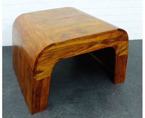 Modern hardwood side table, 46 x 61cm 