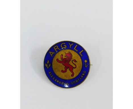 Vintage Argyll enamel vehicle badge by Gaunt