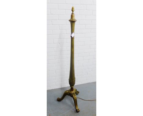 Carved giltwood standard lamp, 150cm 