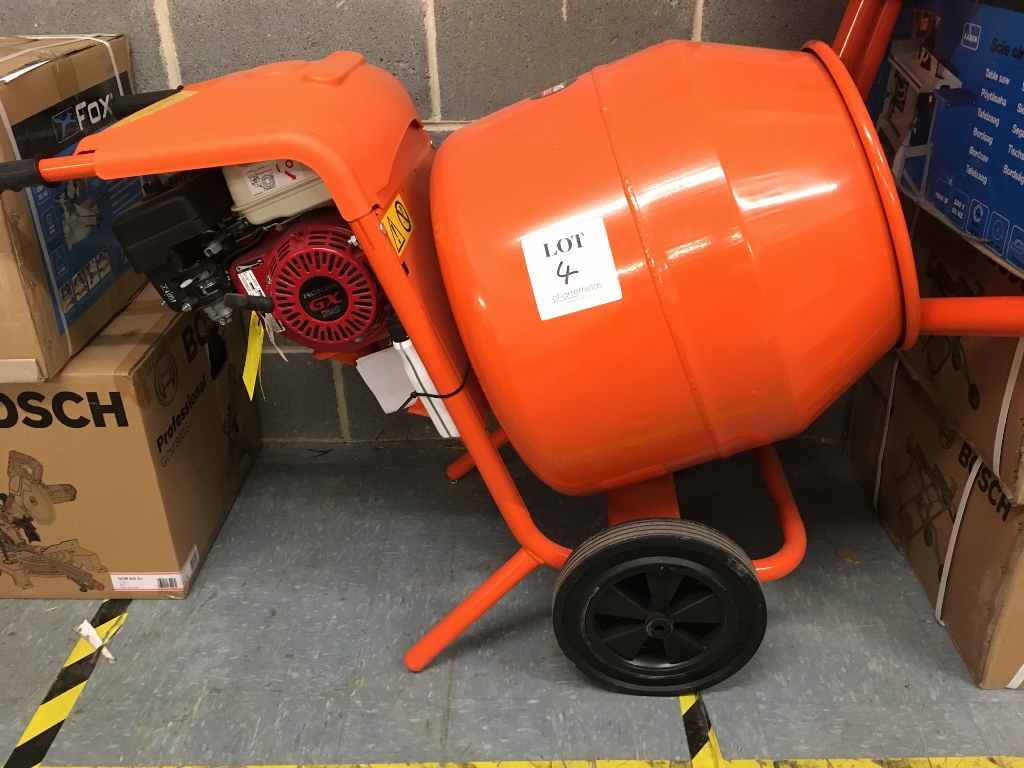 Belle Minimix 150 cement mixer, petrol with Honda GX120 engine
