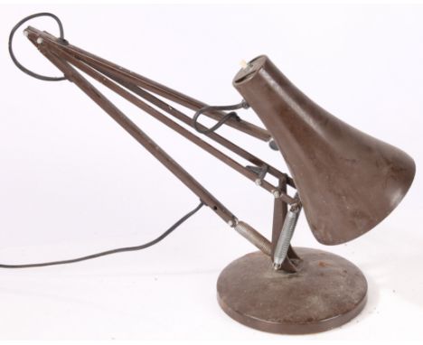 Anglepoise Lighting Ltd. brown Anglepoise lamp, 90cm tall when fully extended.