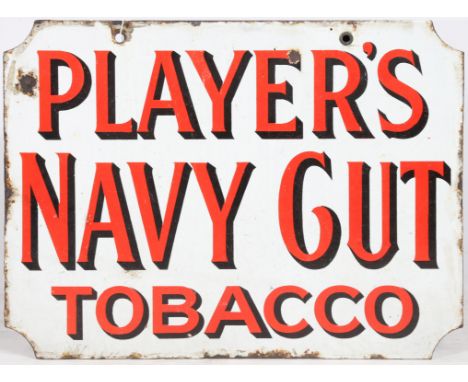 Player's Navy Cut Cigarettes double sided enamel advertising sign, 61cm x 46cm.
