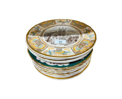 COLLECTION OF MASONS STONEWARE PLATES 