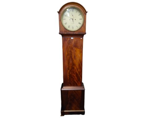 ANTIQUE MAHOGANY LONG CASED CLOCK - ED.SMITH DUBLIN 