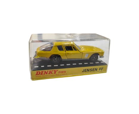 BOXED DINKY MODEL 188, JENSEN FF, SPORTS CAR, YELLOW 