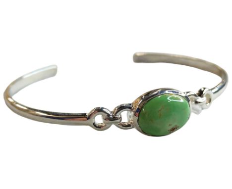 SILVER &amp; TURQUOISE BANGLE 