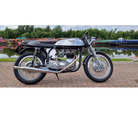 1960/2013 Triton, 750cc. Registration number 144 YUX. Frame number 14/92352. Engine number TR7RV CH28315.The Triton, with its