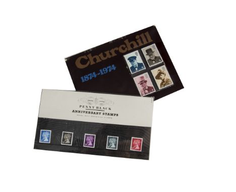 A collection of stamps, including 19th century to present day, in two albums, along with a First Day Cover folder and more (p