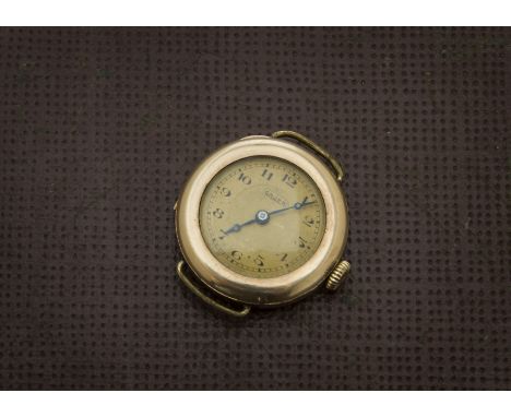 A vintage gold plated Gruen lady's wristwatch, appears to run, lacks strap 