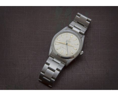A 1960s Rolex Oyster stainless steel gentleman's wristwatch, ref. 6426, cream dial with gilt batons, Rolex crown, manual wind