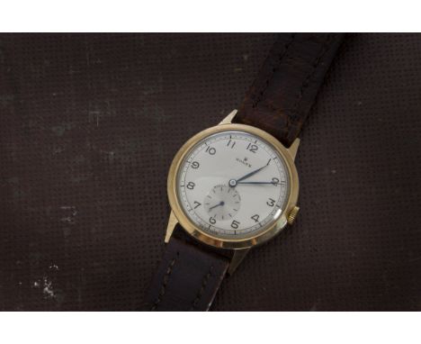 A vintage Rolex gentleman's wristwatch, circular case with silvered dial having subsiduary, appears to run, 15 jewel movement