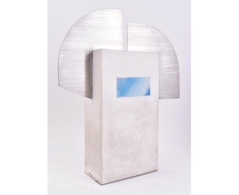 Monte Sirota (active 20th century) - An early 21st century 2004 mixed media studio art pottery abstract sculpture by Monte Si