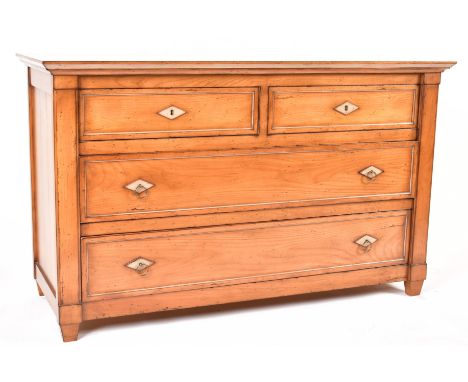 Roche Bobois - Paris - Sorgues - A French high end design contemporary fruitwood four drawers chest commode. The chest of dra