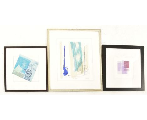 A collection of three contemporary etchings / paintings. The lot comprising:  Heidi Koenig (German b.1964)  Ama Dablam  Etchi