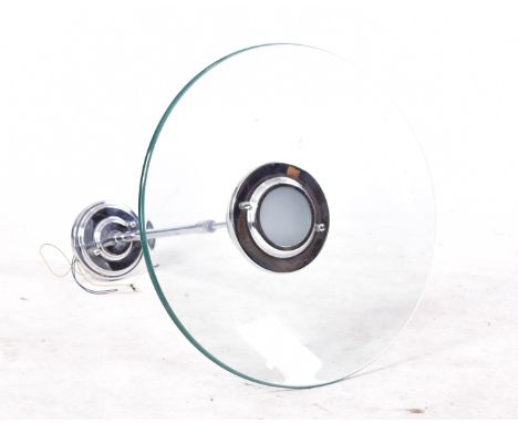 D&auml;r Lighting - Hemisphere HEM8650 - A 20th century Danish pendant polished chrome and clear glass ceiling light. The lig