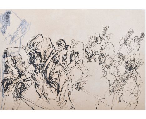After Feliks Topolski (Polish, 1907 - 1989) - A 20th century framed and glazed print entitled 'London Symphony Orchestra'. Se