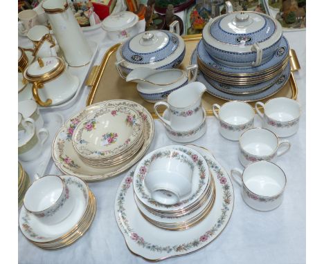 A Paragon bone china Belinda pattern tea and dessert set; a Marley pottery dessert set; a Tinson ware dinner service