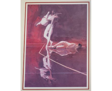 Robert Heindel (1938-2005) - a large framed lithograph of a ballet dancer, signed limited edition.