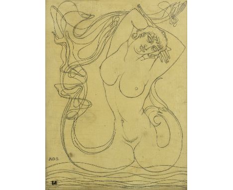 Austin Osman Spare (British, 1886-1956)Out of the Sea Came Entity signed with initials 'AOS' (lower left); further signed, ti