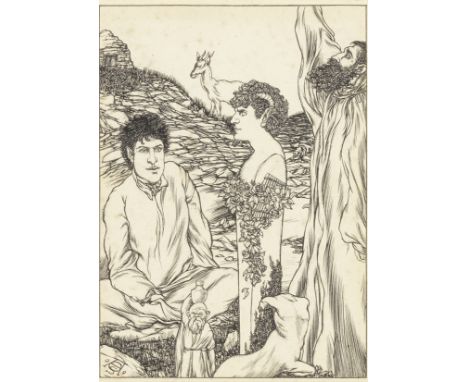 Austin Osman Spare (British, 1886-1956)The Torment of Futurity; Illustration for The Starlit Mire signed with monogram and da