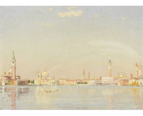 Sir Claude Francis Barry R.B.A. (British, 1883-1970)View of St Marks, Venice signed 'CF Barry' (lower right)oil on panel45 x 