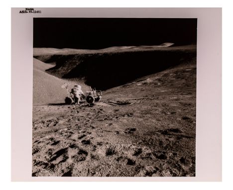 Apollo 15 mission Nasa code AS15-85-11451Astronaut David R. Scott works at Lunar Roving Vehicle during Apollo 15 EVA20 x 25 c