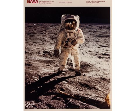 Apollo 11 mission Nasa code AS11-40-5903Astronaut Buzz Aldrin walks on the MoonLate print.20 x 25 cm. Starting price: € 2.000