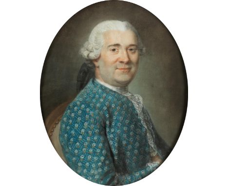 Französischer Maler des 18. JahrhundertsPORTRAIT DES PHILIPPE-CHARLES LEGENDRE DE VILLEMORIEN Pastell. Im Hochoval ca. 56 x 4