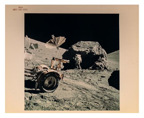 Apollo 17 mission Nasa code AS17-146-2229Astronaut Harrison Schmitt during EVA20 x 25 cm. Starting price: € 1.000He became th