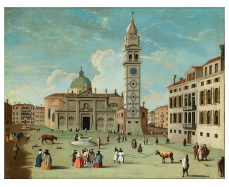 Johan Anton Richter,auch „Giovanni Richter“, 1665 Stockholm – 1745 Venedig VENEDIG - CAMPO DI SANTA MARIA FORMOSAÖl auf Leinw