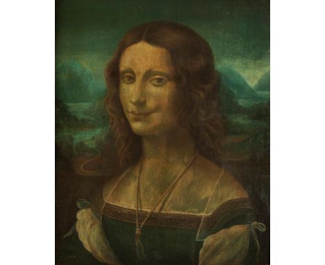Niederländischer Manierist des 16. Jahrhunderts nach Leonardo da Vinci (1452 – 1519)BILDNIS EINER JUNGEN FRAU Öl auf Holz. 53