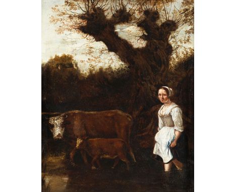 Jan Siberechts, 1627 Antwerpen – um 1703 London, zug./ Umkreis desWEIDESZENE Öl auf Leinwand. 74 x 60 cm. In französischem Ra