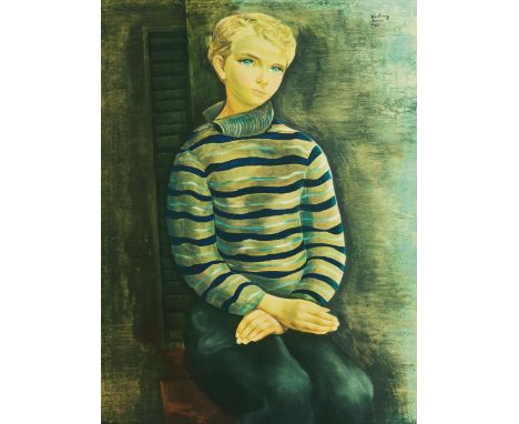 Moïse Kisling, 1891 Krakau, Polen – 1953 Sanary-sur-Mer, FrankreichPORTRAIT EINES JUNGEN Farblithografie. 57 x 42 cm. Rechts 