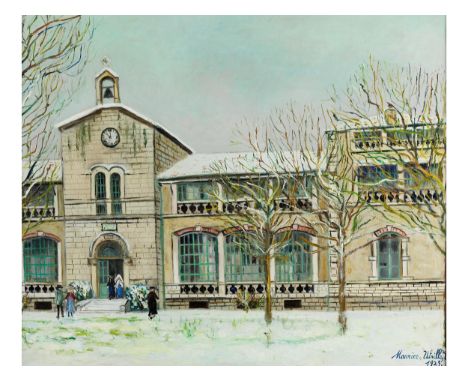 Maurice Utrillo, 1883 Paris – 1955 DaxVERSCHNEITES ANSE Öl auf Leinwand. Doubliert. 54 x 65 cm. Rechts unten signiert und dat