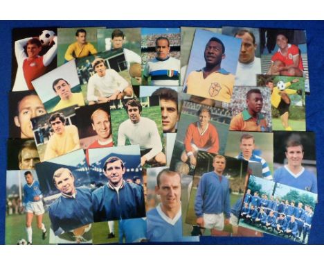 Trade cards, Germany, Football, Aral (Petroleum), Soccer Stars of the World Cup 1966, large size with postcard backs (set of 