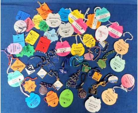 Horse Racing badges, selection of modern enamel &amp; card badges, 2000 onwards inc. 13 Epsom enamel badges, plus 36 card bad