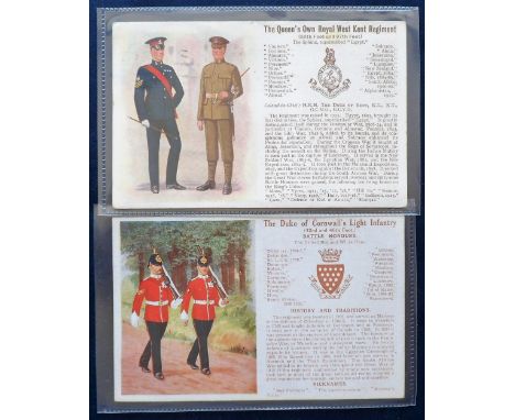 Postcards, Paul Brinklow, Gale &amp; Polden Collection, 2 scarce History &amp; Traditions variations with 2 soldiers illustra