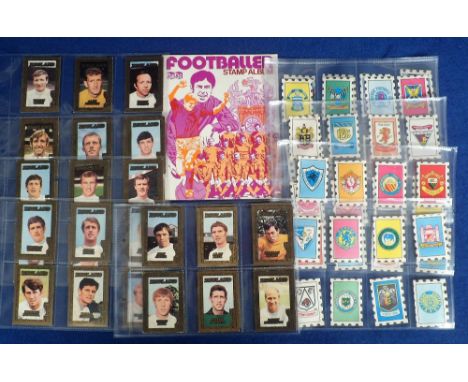 Trade cards, A&amp;BC, World Cup Footballers, 1970 (set, 37 cards, gd), sold with Football Club Crests (English, 17/23 &amp; 