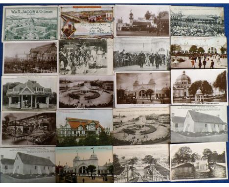 Postcards, a selection of approx. 75 exhibition cards inc. Irish (Cork 1902, Dublin 1907), Manchester White City Exhib 5 RP's
