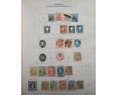 Stamps, all world collection, used, housed in 5 vintage albums. Needs careful checking