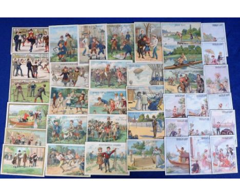 Trade cards, France, Sports, Leisure &amp; Pastimes, a collection of 37 different cards issued by Chocolat Louit, Belle Jardi