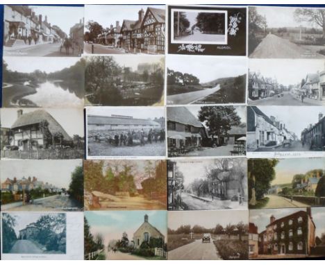 Postcards, Sussex, a collection of approx. 60 mainly villages, buildings and street scenes of Sussex with RP's of Mayfield Ch